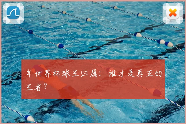 年世界杯球王归属:谁才是真正的王者?